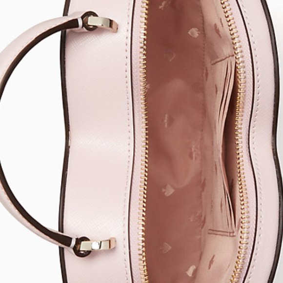NWT Kate Spade Love Shack Heart Crossbody Purse Leather Chalk Pink Light $329 - Picture 6 of 6